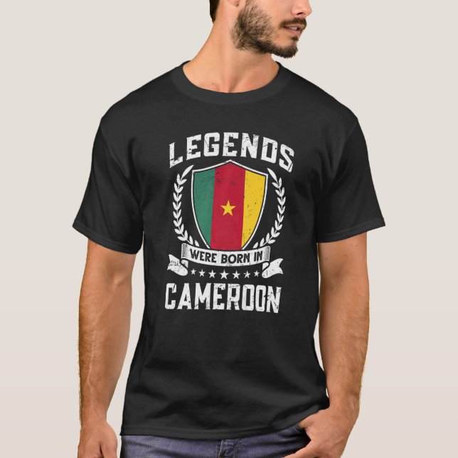Vintage Kamerun-Flagga Kamerun T Shirt (Framsida)