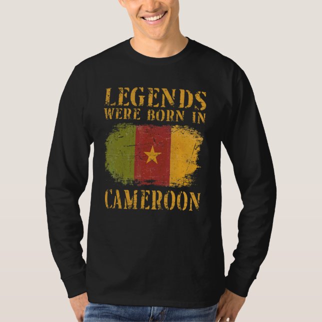 Vintage kamerunansk flagga Kamerun T Shirt (Framsida)