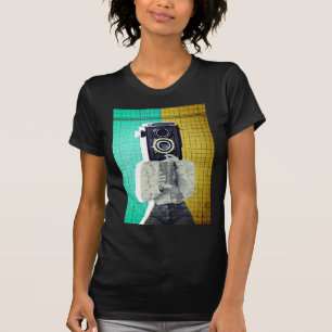 Vintage-kamratgirl - Konstnärlig Collage T Shirt