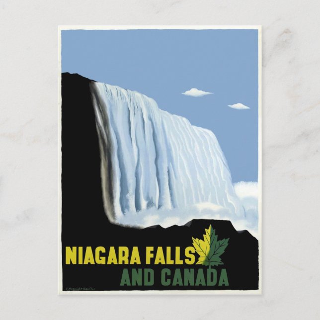 Vintage Kanada och Niagara Falls Travel Vykort (Framsida)