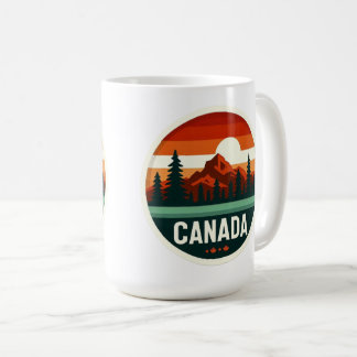 Vintage Kanada Retro Berg Resemärke Klistermärke Kaffemugg