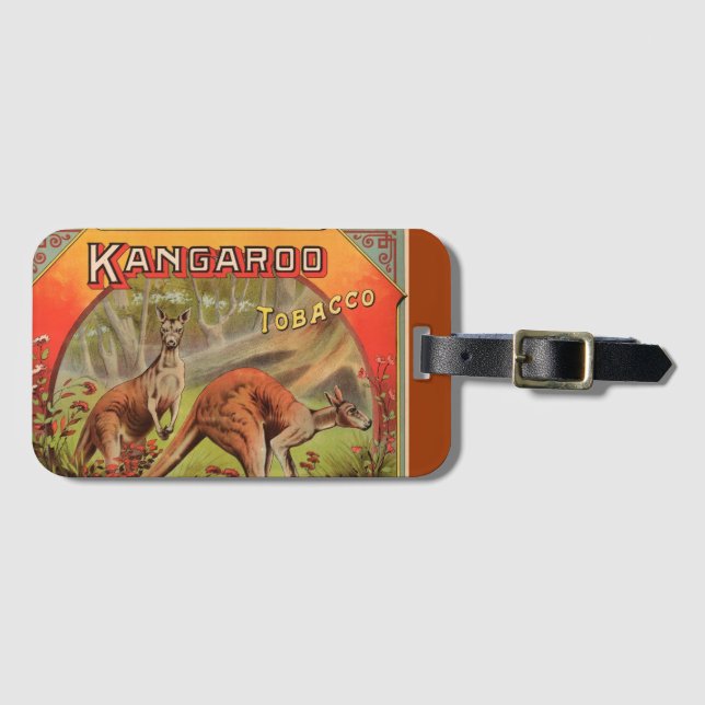 Vintage Kangaroo Advertisement Bagagebricka (Framsida horisontal)