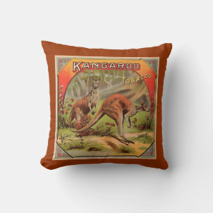 Vintage Kangaroo Advertisement Kudde