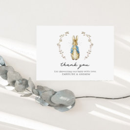 Vintage Kanin Bebis Shower Tacksamhetskort Tack Kort