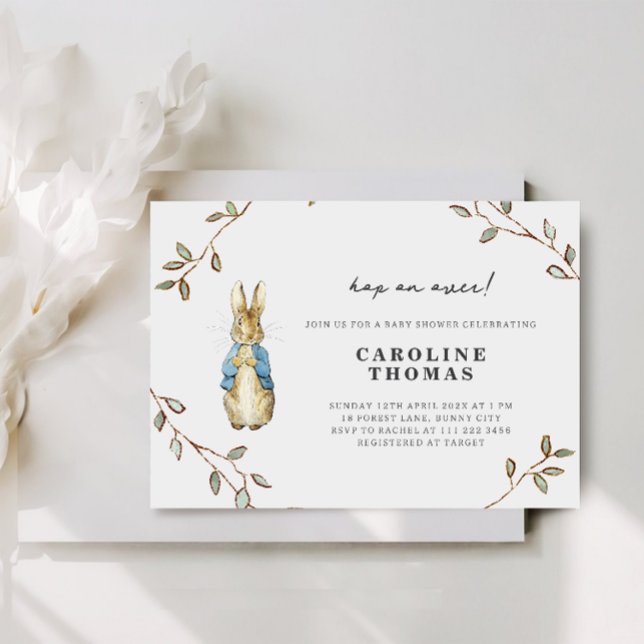 Vintage Kanin Botanisk Baby Shower Inbjudan (Skapare uppladdad)