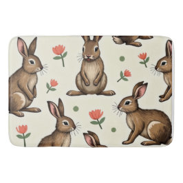 Vintage kanin mönster badrumsmatta
