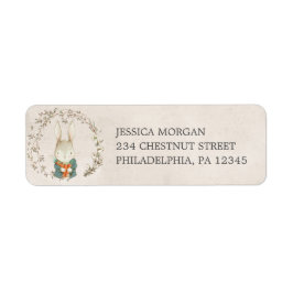 Vintage kanin returadressetikett returadress etikett