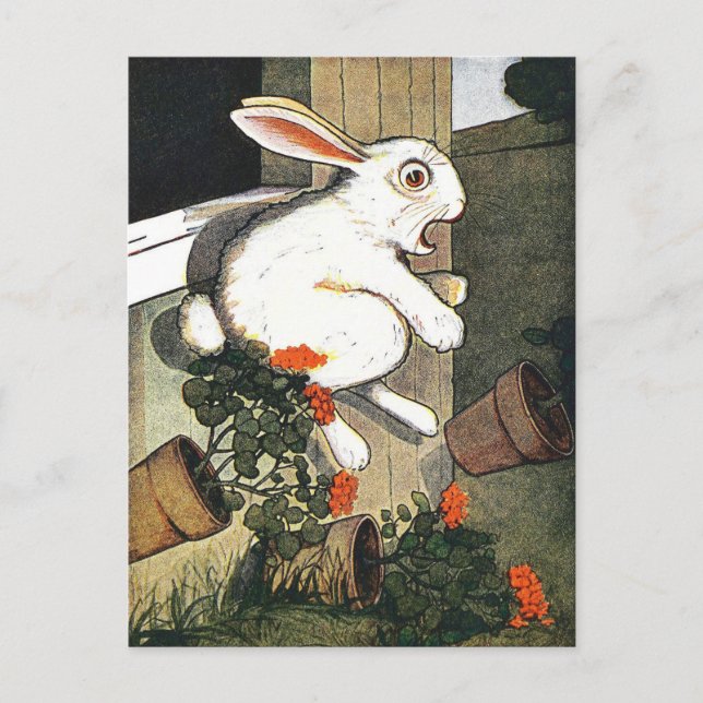 Vintage Kaninens barnbild Bok Vykort (Framsida)