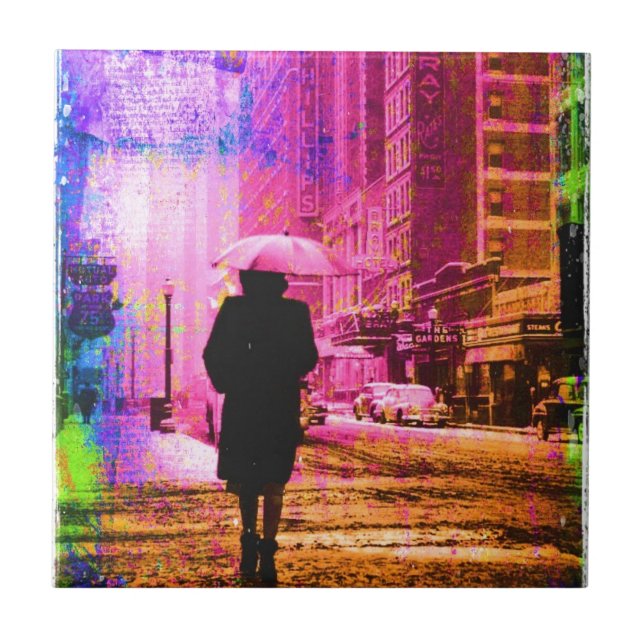 Vintage Kansas City Kakelplatta (Framsidan)