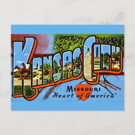 Vintage Kansas City välkomst vykort