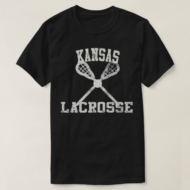 Vintage Kansas Lacrosse T Shirt (Design framsida)