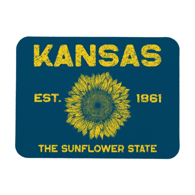 Vintage Kansas Magnet (Horisontell)
