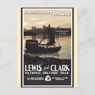 Vintage Kansas nationalpark Travel Vykort