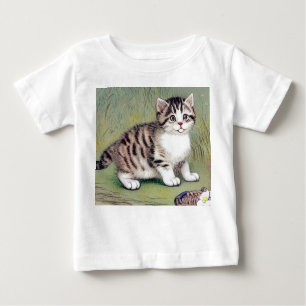 Vintage - kantad Kitten illustration T Shirt