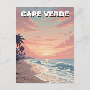 Vintage Kap Verde Sunset Vykort