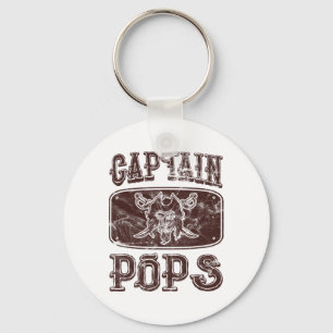 Vintage kapten Pops Personlig Pirat Pontoon B Nyckelring