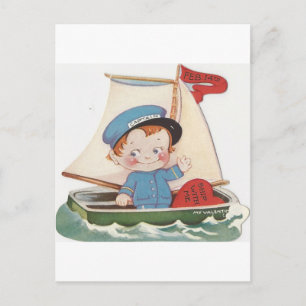 Vintage Kapten Valentine Helg Vykort