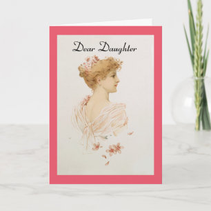 Vintage Kära dotter Kort