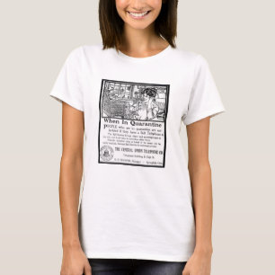 Vintage-karantänannonsering lustig t shirt