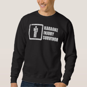 Vintage Karaoke Skadeöverlevare Lång Ärmad Tröja