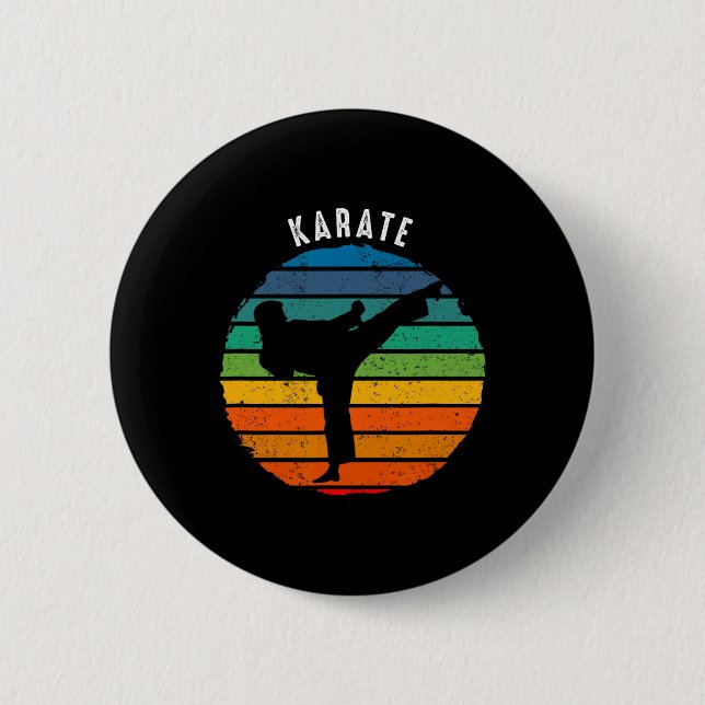 Vintage Karate Clothing - Sunset Karate Knapp (Framsida)