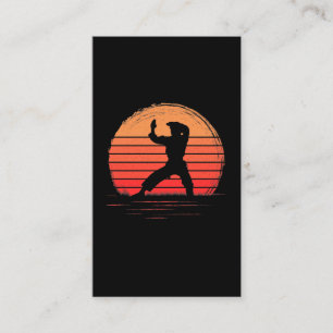 Vintage Karate Martial Arts Retro Visitkort