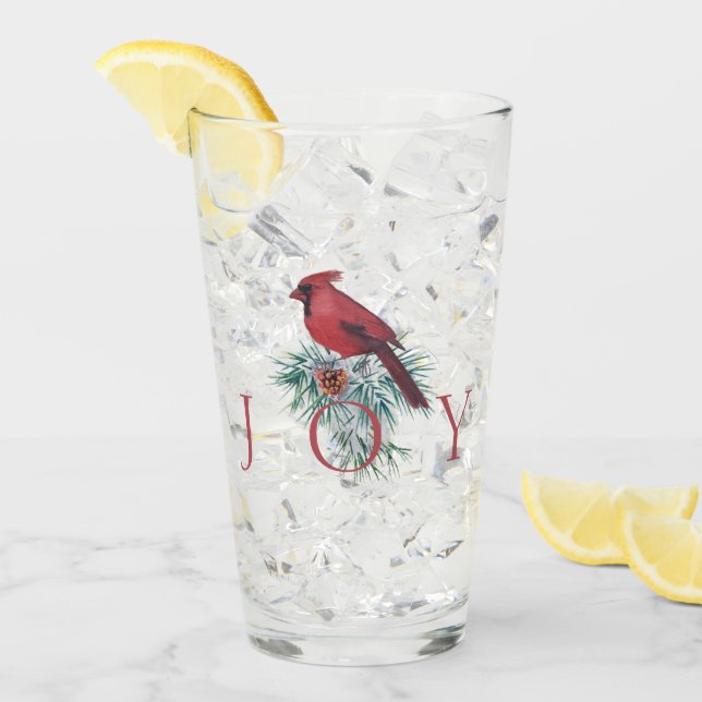 Vintage kardinal anpassningsbar Juli Helgdag Glaskopp (Framsida Ice)
