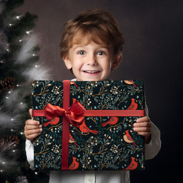 Vintage Kardinal Wrapping Papper Presentpapper