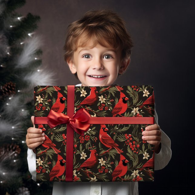 Vintage Kardinal Wrapping Papper Presentpapper (Skapare uppladdad)