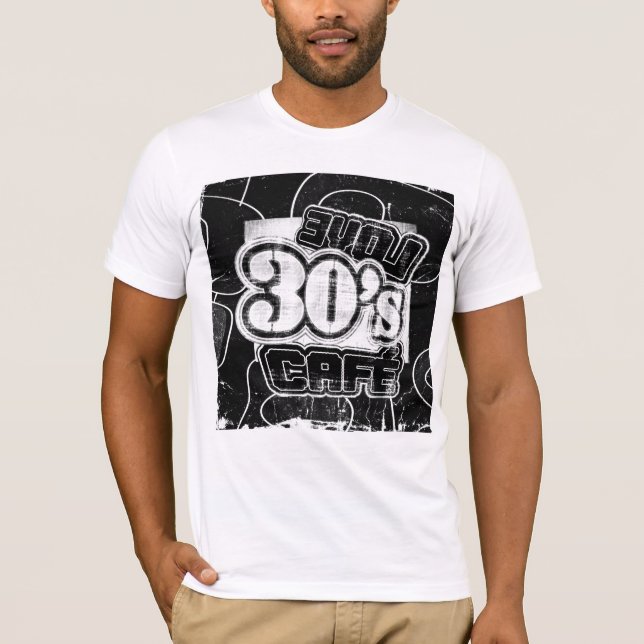 Vintage Kärlek 30's Cafe - T-Shirt (Framsida)
