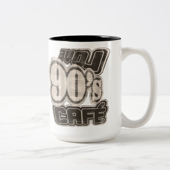 Vintage Kärlek 90:s kafé - Mugg (Höger)