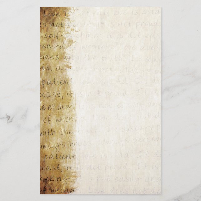 Vintage Kärlek är patient Brevpapper (Framsida)
