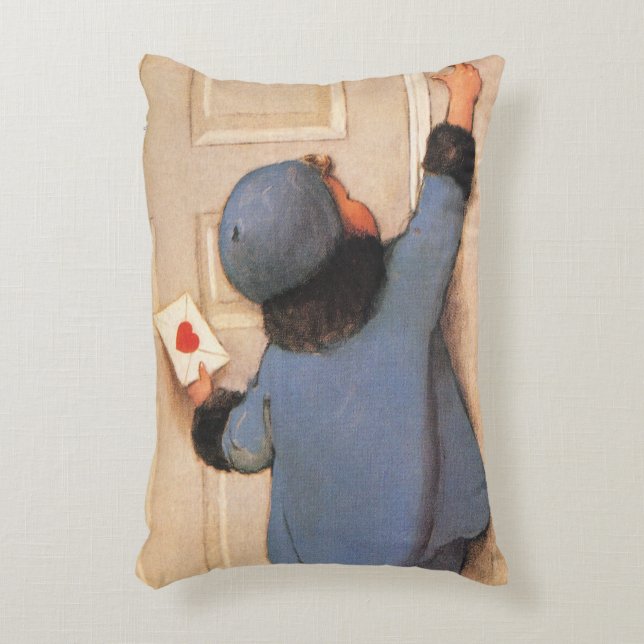 Vintage Kärlek Brev av Jessie Willcox Smith Prydnadskudde (Framsidan(Vertikal))