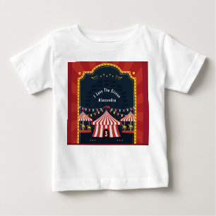 Vintage Kärlek Circus Karnival Rött vitt blått åld T Shirt