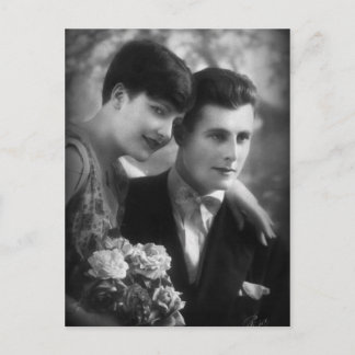 Vintage kärlek från Frankrike Vykort