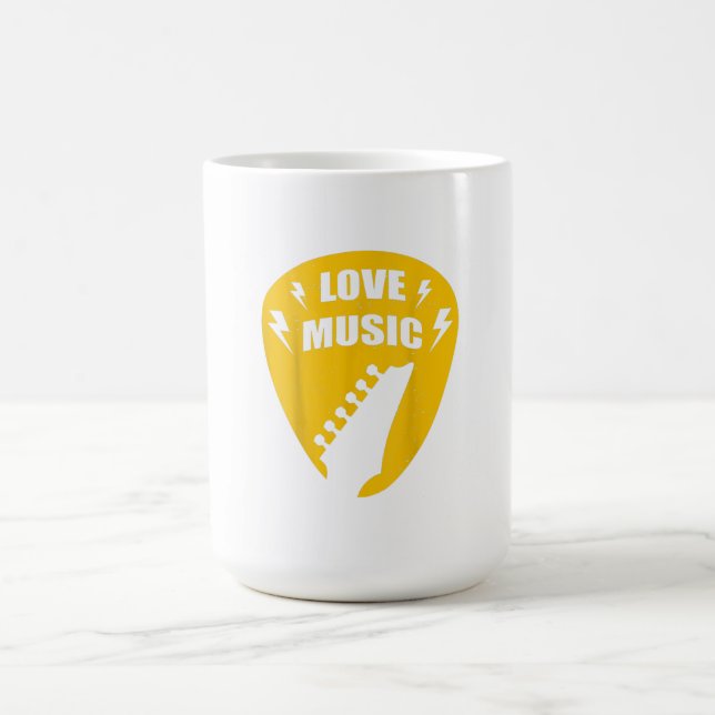 Vintage Kärlek Guitar Music Älskare Gift Kaffemugg (Center)
