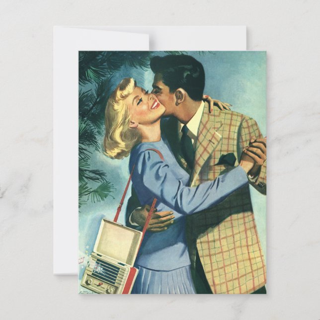 Vintage Kärlek i Romantik, inbjudan till juldans (Framsida)