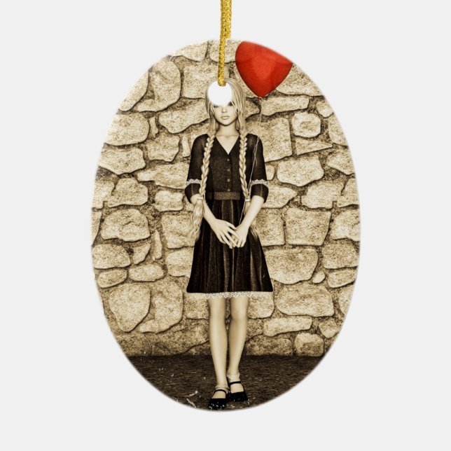 Vintage Kärlek Julgransprydnad Keramik (Framsidan)