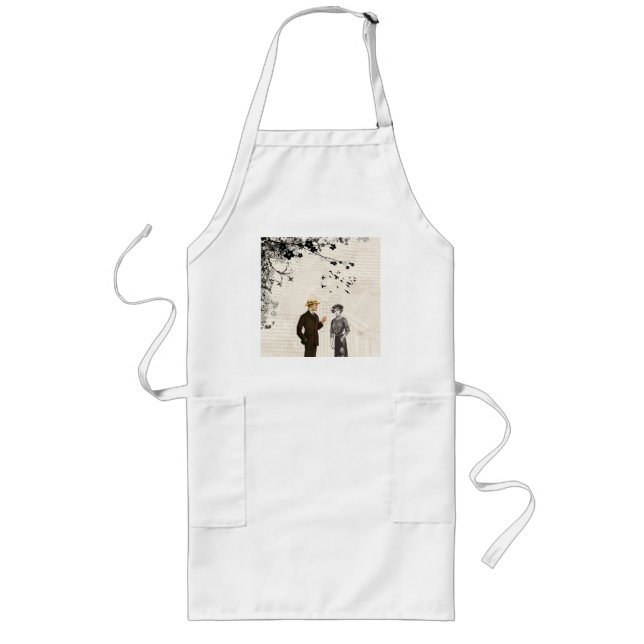 Vintage kärlek långt förkläde (Framsidan)