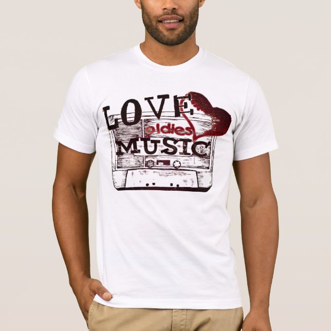 Vintage Kärlek-musiken 4 T-shirt (Framsida)