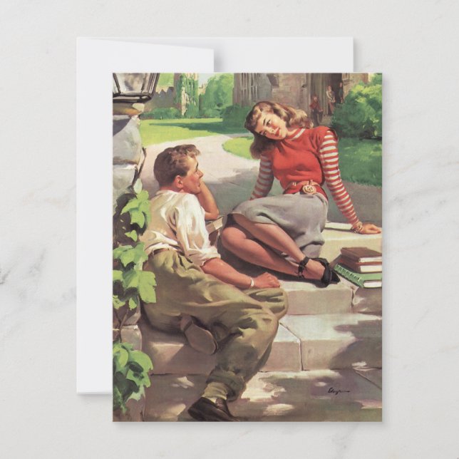 Vintage kärlek och romantik, gymnasieälskare (Framsida)