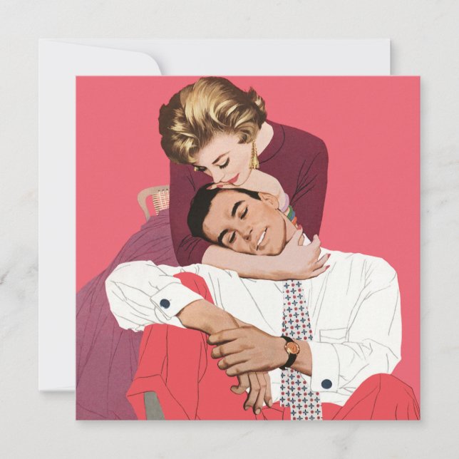 Vintage Kärlek och Romantik, inbjudan till nylacke (Framsida)