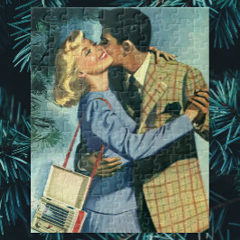 Vintage Kärlek och Romantik, jultid Pussel