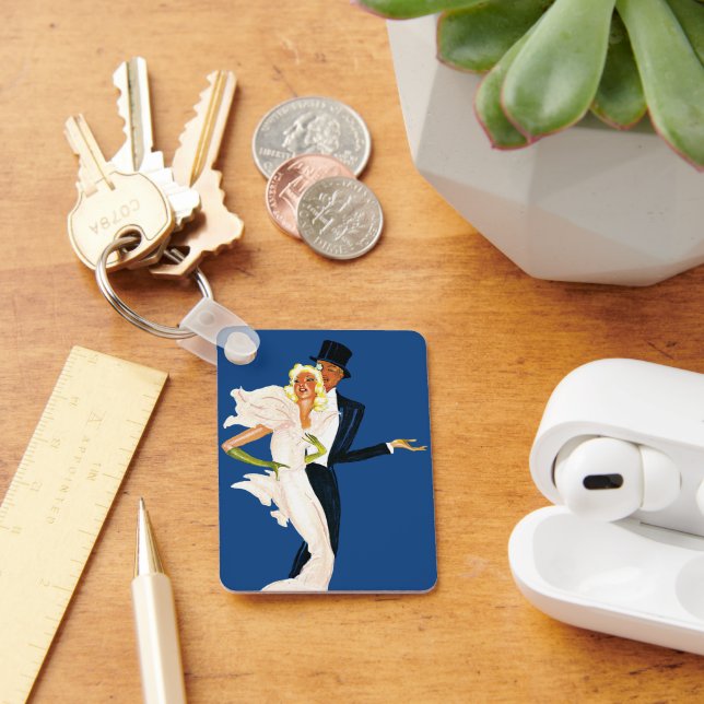 Vintage Kärlek och Romantik, Modern Bröllop par Nyckelring (Skrivbord)