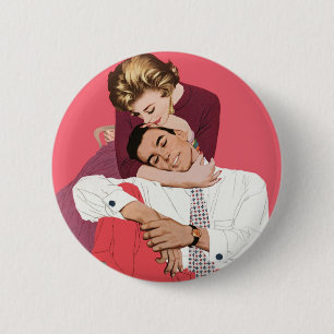 Vintage Kärlek och Romantik, Newlyweds i Rosa Knapp