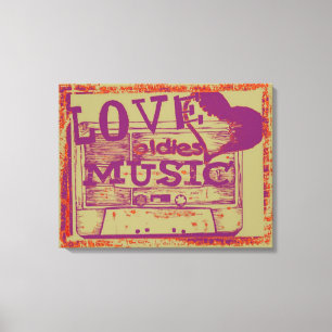 Vintage Kärlek oldies musik 4 Canvas