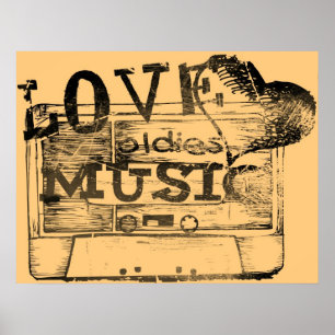Vintage Kärlek oldies musik 4 Poster