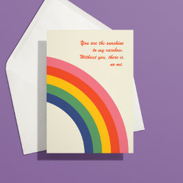 Vintage Kärlek Rainbow Mors dag Card Helgkort