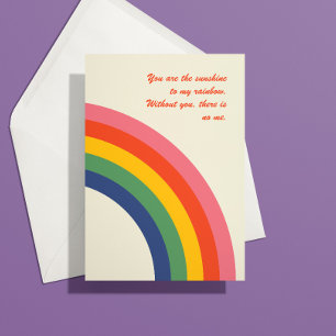 Vintage Kärlek Rainbow Mors dag Card Helgkort