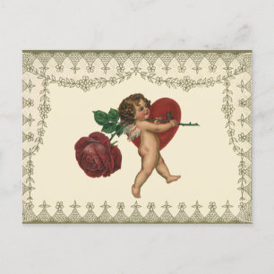 Vintage Kärlek, Romantik, Romantisk, Spara datum Meddelande Vykort